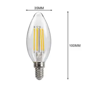 dimmable 2w 6w e14 4w e12 led filament bulb