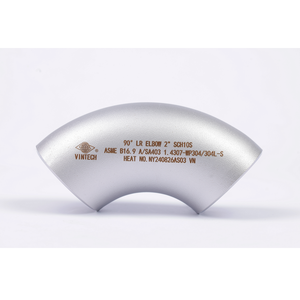 ขั้วต่อแบบเวียดนาม B16.9 SA403สเตนเลสสตีลรัศมียาว90องศา1/2 "-12" สแตนเลส304/304L 316/316L - Product Image 5