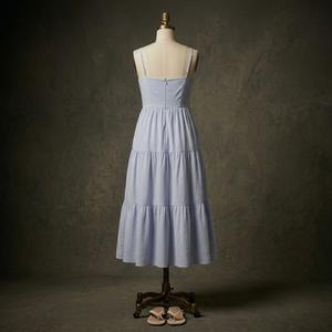 Vestido Midi Elegante de Moda Urbana para Mujer, Prenda Sostenible de Buena Calidad, Fabricante Vietnamita, OEM ODM, Diseño Liso - Product Image 3