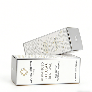 Boîte d'emballage cosmétique personnalisée OEM, carton pliable, estampage à chaud or, pour soins de la peau, papier couché, impression personnalisée - Product Image 2