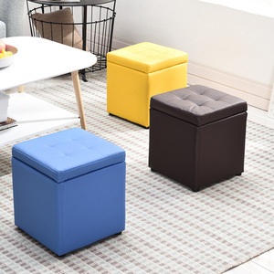 Modern Stylish <strong>Low</strong> Storage Stool for Changing Shoes Creative Fabric <strong>Footstool</strong> for Living Room Small Home Stool - Product Image 3