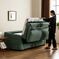 Canapé-lit moderne minimaliste pour salon, canapé multifonctionnel pliable à double usage 3 places tout-en-un pour petits appartements