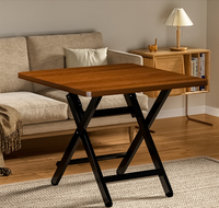 Table à manger pliable en bois pour petit appartement, table de cuisine pliante carrée pour 4 personnes