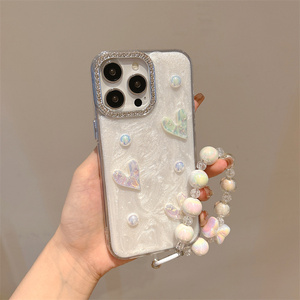 Il motivo a forma di cuore scintillante in resina diamantata è adatto per IPhone17Promax custodia per telefono iPhone 1615 14 13 12 - Product Image 4