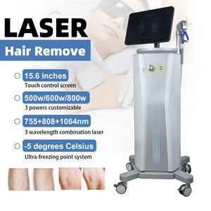 Máquina de depilación láser de diodo de 808nm tipo vertical para uso comercial con pantalla de 15.6 pulgadas y enfriamiento por hielo - Product Image 5