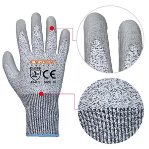 CE EN388 4544 ebene 5 günstige 13G HPPE cut proof sicherheit küche cry anti cut beständig handschuhe