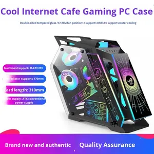 Haut de gamme en alliage d'aluminium mi tour jeu boîtier de bureau refroidi à l'eau panneau latéral fenêtre vue sur l'océan chambre Design café K dieu - Product Image 3