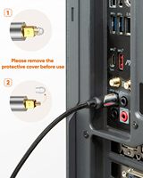 Câble audio optique numérique CableCreation Toslink SPDIF, cordon en alliage de zinc tressé à fibre optique pour barre de son, home cinéma, téléviseur