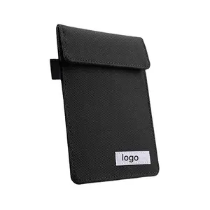 Nylon Fabric Wifi/gsm/lte/nfc/rf Signal Blocking Faraday Key Fob Case Wallet Card Holder Faraday Bag For Mobile Phone