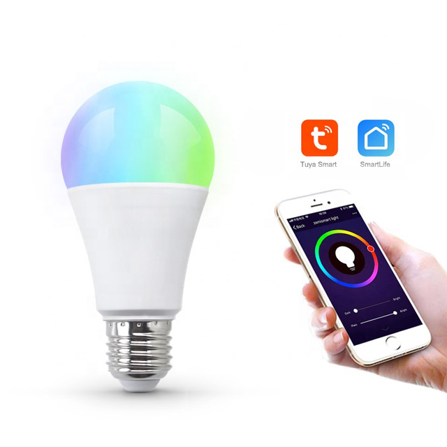 Musique beats Tuya Smart WiFi ZigBee E27 A60 RGB ampoule haut-parleur de musique E27 12W lampe LED 110-220V 9W 10W 15W 18W ampoule