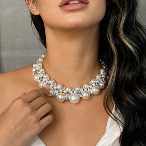 حزام قلقلاً فينطيجي بأحجام مختلفة من اللؤلؤات الشهيرة، سلسلة بقفل أنيق، مجمل فاخر للنساء في المناسبات اليومية والليلة - Product Image 6