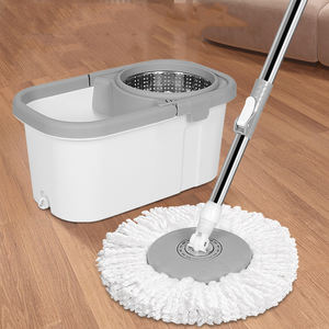 Juego de fregona de limpieza Circular sin lavado a <span class=keywords><strong>mano</strong></span> para uso doméstico, limpieza giratoria de 360 grados, Fregona seca y húmeda de doble uso - Product Image 3