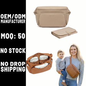 <span class=keywords><strong>Sac</strong></span> banane de maternité en cuir végétalien de qualité supérieure, fabriqué en usine OEM, avec matelas <span class=keywords><strong>à</strong></span> <span class=keywords><strong>langer</strong></span> <span class=keywords><strong>compact</strong></span> et rangement pour lingettes pour bébé - Product Image 1