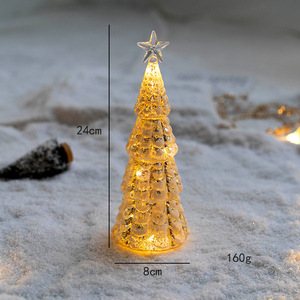 Vente en gros d'ornements d'<span class=keywords><strong>arbre</strong></span> de Noël en verre artificiel Éclairage brillant de fête Décoration d'<span class=keywords><strong>arbre</strong></span> de Noël en verre Décoration de Noël de luxe - Product Image 6
