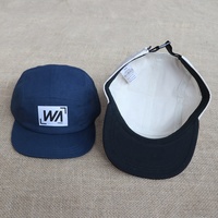 Casquettes de camping en coton à 5 panneaux pour hommes et femmes, de haute qualité, avec logo personnalisé tissé, bord plat, style streetwear décontracté et sportif