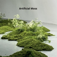 Tissu Durable de haute qualité gazon en mousse artificielle pelouse bionique immortelle Micro paysage plante verte aménagement paysager Pâques