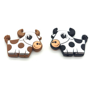2025 directo de fábrica Material de grado alimenticio Cadena de chupete Animal Focal vaca masticar cuentas de silicona para la fabricación de bolígrafos con cuentas - Product Image 1