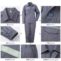 Combinaisons de travail en coton/polyester industrielles, confortables, résistantes à l'eau, vêtements de protection pour les travailleurs des mines et des usines, Oeko-Tex
