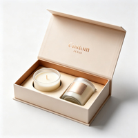 Boîte magnétique personnalisée avec logo en feuille d'or, boîte en papier de luxe pour coffret cadeau et artisanat, boîte de luxe pour ensemble de bougies parfumées, emballage de luxe