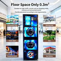 Machine de nettoyage de casques entièrement métallique avec paiement par pièces et code QR, désinfection, stérilisation, nettoyage à sec, entièrement automatique