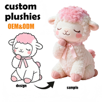 Lapin mignon personnalisé jouets en peluche de haute qualité PP coton de remplissage brodé conception doublure en maille pour le soulagement du stress pour les anniversaires