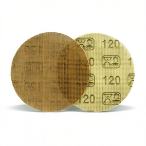Discos de Lijado de Malla con Velcro Fervi, Grano 120, Almohadillas Abrasivas Circulares para Acabado de Madera y Metal - Product Image 2