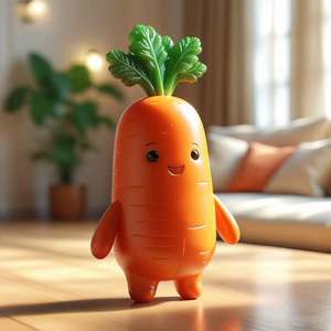 Juguete Masticable Personalizado para Mascotas, Zanahoria Naranja de Silicona, Duradero, para Jugar en Interiores, para Perros - Product Image 3