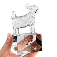 Trophée en cristal gravé à la main de haute qualité à prix abordable, design personnalisé gratuit, modèle des douze signes du zodiaque chinois, boîte cadeau