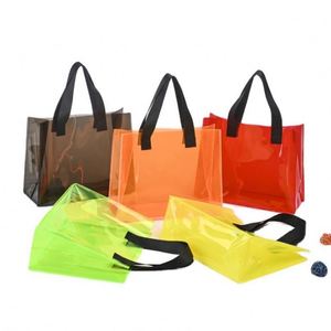 Sac cadeau en PVC transparent imperméable personnalisé de haute qualité, sac de plage en PVC transparent, sac de shopping avec logo - Product Image 1