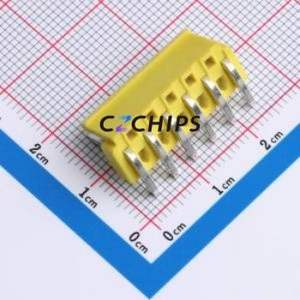 XY-VH3.96-6A21-YT Wire-to-Board Pin Header Bent Lead Through Hole,P=3.96mm Connector 1x6P 3.96mm Right Angle Insert VH - Product Image 2