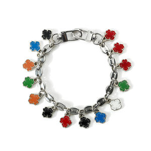 Joyería de moda para mujer, conjunto de collares de pulsera, colgante de epoxi esmaltado suave de acero inoxidable - Product Image 1