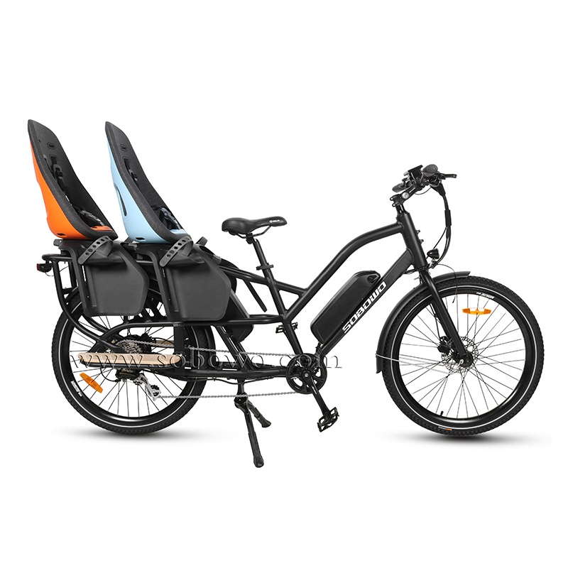 Sobowo C19 Langer Bagagedrager Voor Meer Functies 26 Inch 7 Speed Dubbele Lithium Batterij Elektrische Cargo Fietsen Ebike Fiets