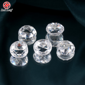 Zirconia Cubica all'Ingrosso, Gioielli Redleaf, Pietra Sintetica CZ Rotonda Taglio Rosa, Fondo Piatto, Gemme di Zirconia Cubica Bianca 5A - Product Image 1