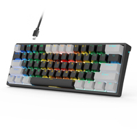 60% clavier blanc rvb backling 61 touches PBT ordinateur de jeu USB filaire lumière LED Gamer échange à chaud clavier mécanique