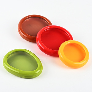 Food Storage Container Round Clip On Lid <b>Portable</b> Travel Use 4 Colors Set - Product Image 3