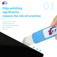 HZY H-506 Juego de Cuchillas Ultrafinas de 0.1mm para Remover Pegamento de Pantallas LCD de Teléfonos, Herramienta para Abrir Vidrio Curvo, Herramienta para Despegar Baterías, Raspador de Chips IC
