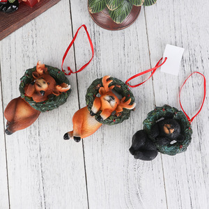 Petits pendentifs de Noël transfrontaliers, décorations d'arbre de table de salon en résine, artisanat, cadeau de fête - Product Image 1