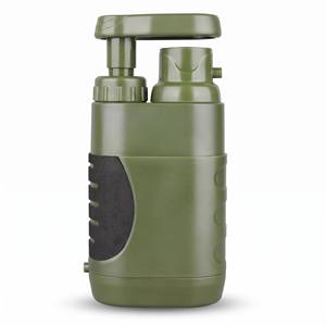 Filtro de Agua Portátil para Exteriores, Bomba Manual de 2 Etapas de Filtración, Verde con Empuñadura Negra para Camping, Senderismo y Viajes - Product Image 2