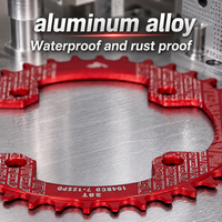 MOTSUV 104BCD Plato de Cadena Estrecho y Ancho de Disco Único 32T/34T/36T/38T de Aleación de Aluminio Ligero Anticaída para Bicicletas BMX/MTB