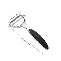 2-in-1 Heavy Duty Multifunctionele Handmatige Roestvrijstalen Herbruikbare Draagbare Fruit- en Groenteschiller met Zinklegering Handvat voor Appels
