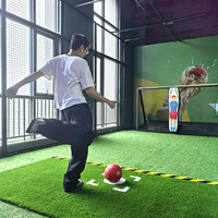 Simulateur de jeu de football interactif IA pour aire de jeux intérieure avec moniteur de lancer