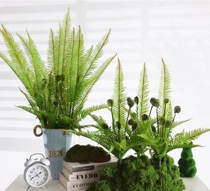 Planta Artificial de Aspecto Natural, Bonsái de Otoño, Panel de Pared de Plantas Artificiales, Hierba Seca para Techo, Helechos Artificiales - Product Image 1