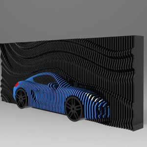 ML-WD059 Arte de Pared Paramétrico Ecológico de Madera Maciza con Temática de Vehículos para Decoración de Tiendas de Juguetes y Habitaciones de Niños - Product Image 4