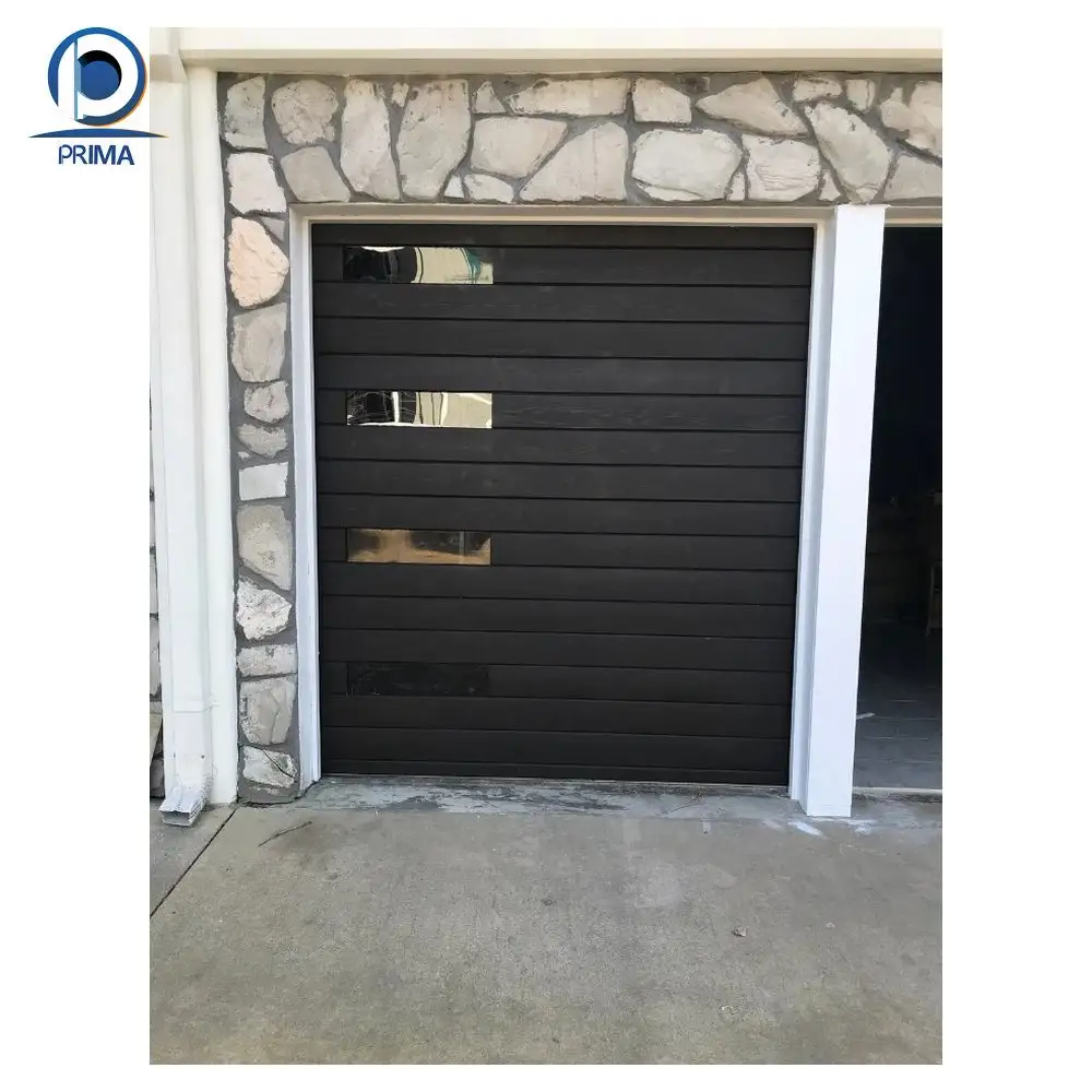 Prima özelleştirilmiş otomatik elektrikli garaj kapısı ahşap garaj kapısı yapılmış havai