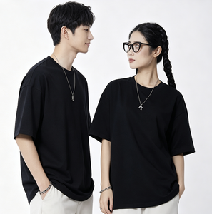 เสื้อยืดคอกลมแขนสั้นทรงหลวมสีดำงาดำอเนกประสงค์สำหรับฤดูร้อน ใส่ได้ทุกวัน สไตล์ลำลอง - Product Image 2