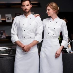 Veste <span class=keywords><strong>de</strong></span> <span class=keywords><strong>cuisine</strong></span> unisexe à boutonnage long et à manches longues, vêtement <span class=keywords><strong>de</strong></span> <span class=keywords><strong>travail</strong></span> pour chef, uniforme <span class=keywords><strong>de</strong></span> chef pour homme et femme - Product Image 6