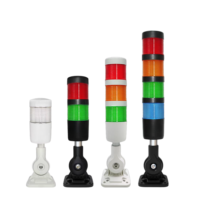 Industrial 3 Color LED Signal Tower Light with Buzzer, IP53 Protection Warning Status Indicator Lamp for Control Cabinet