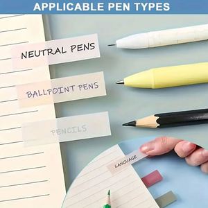 3PCs Multi-Color Gradient Self-adhesive Sticky <b>Bookmark</b> Label Memo Pads Set Arrow/Rectangular Shapes for Office/Study Storage - Product Image 4