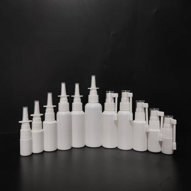 Бесплатный образец 10 мл Белый ПЭТ Hdpe пластиковая бутылка для Назального распыления