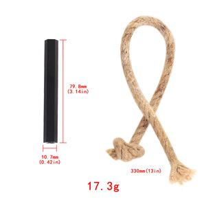 Cuerda para Encender <span class=keywords><strong>Fuego</strong></span>, Encendedor de Supervivencia, Cordón de Aluminio con Tubo Impermeable, Mecha Encerada para Camping, Senderismo y Excursionismo - Product Image 2
